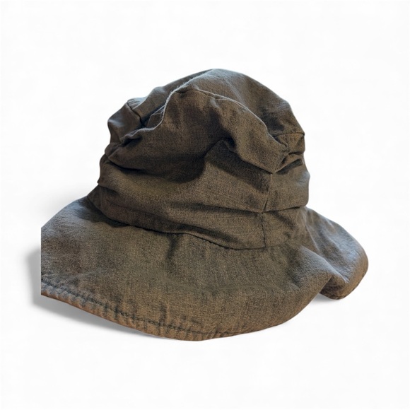 Vintage Accessories - Light wash denim vintage ruched bucket hat